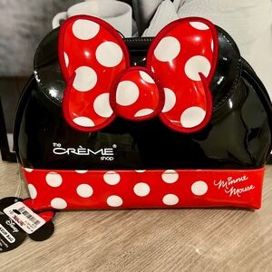 The Crème Shop X Disney Minnie Mouse Dome Travel Makeup Bag Pouch NWT